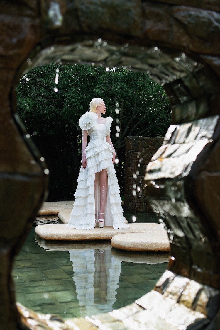 Vietnamese designer recruits albino model for new collection