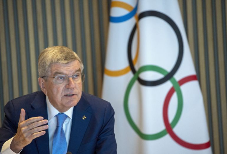 Description: International Olympic Committee (IOC) President Thomas Bach