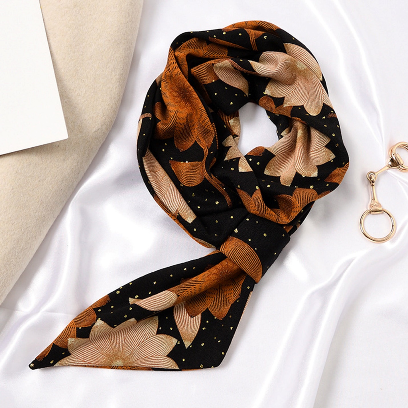 Ladies Autumn/Winter Scarf Classic Versatile Pearlescent Cotton Silk Scarf Warm Scarf Trouble Wear Tartan - Walmart.com