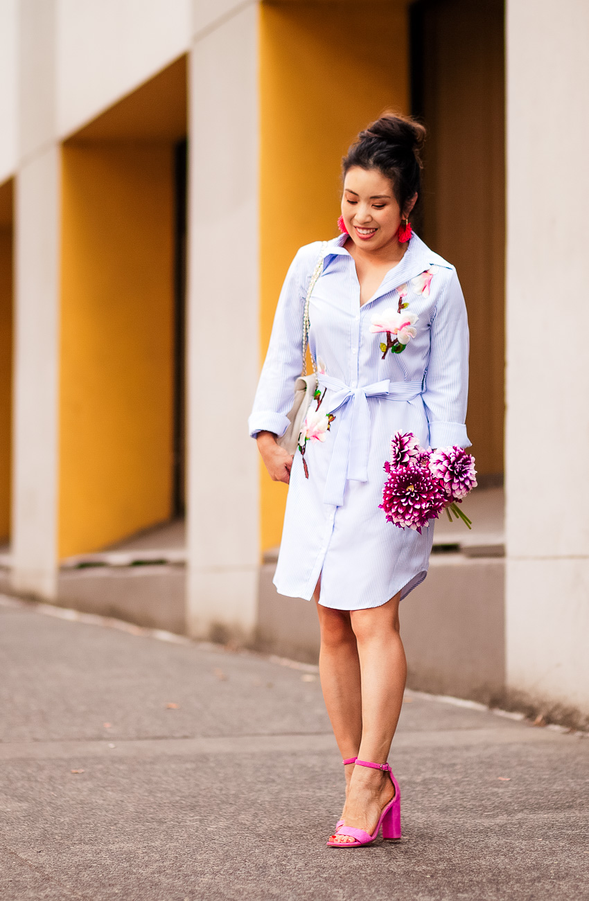 Favorite Floral Shirt Dress | Embroidered Trend | cute & little