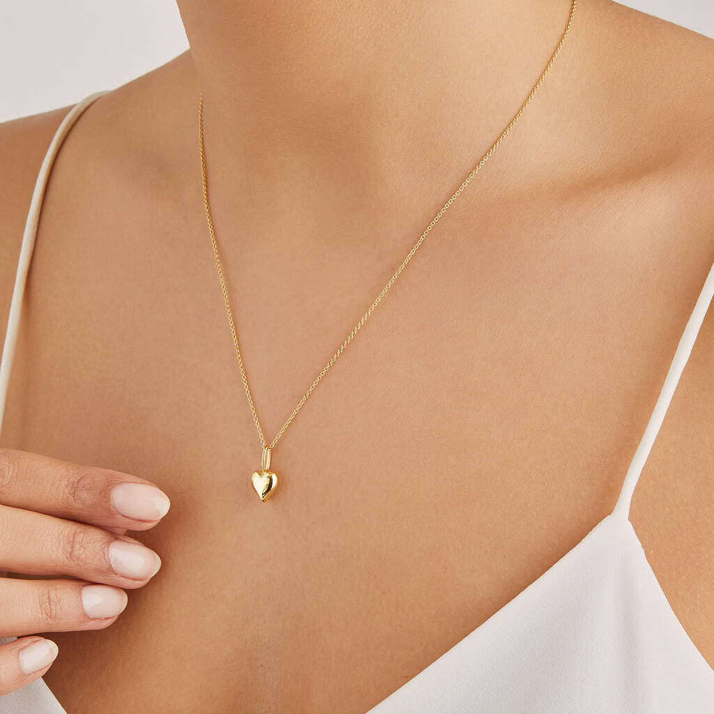 Gold Or Silver Delicate Heart Pendant Necklace By LILY & ROO | notonthehighstreet.com