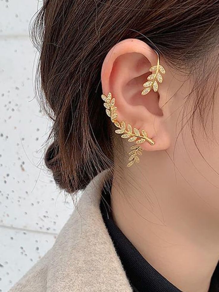 Smile account pedal gold full ear cuff earrings Burma Siblings Feat
