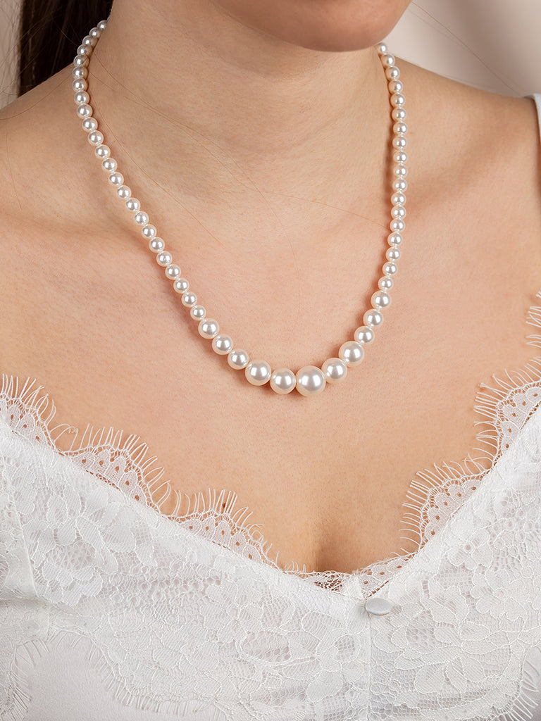 Graduated Pearl Necklace – Seraphine Creations